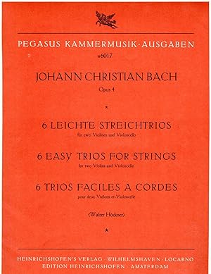 6 Leichte Streichtrios fur Zwei Violinen und Violoncello, Op.4 [SET of THREE PARTS]