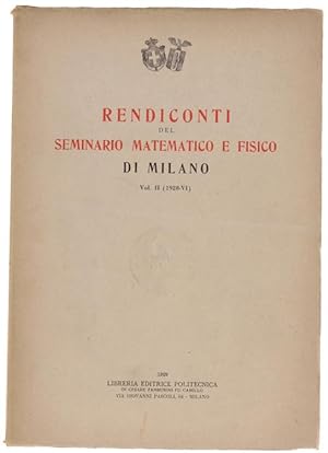 RENDICONTI DEL SEMINARIO MATEMATICO E FISICO DI MILANO. Vol.II (1929):
