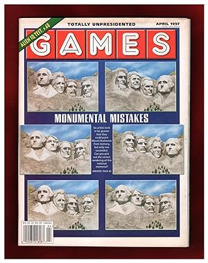 Games Magazine - April, 1997. Acrostics, Logic Puzzles, Cryptograms, Crosswords