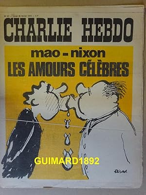 Charlie Hebdo n°67 26 février 1972 Mao-Nixon Les amours célèbres