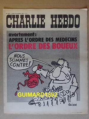 Charlie Hebdo n°106 27 novembre 1972 Avortement : après l'ordre des médecins, l'ordre des boueux