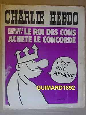 Charlie Hebdo n°116 5 février 1973 Le roi des cons achète le Concorde