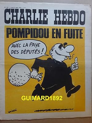 Charlie Hebdo n°120 5 mars1973 Pompidou en fuite