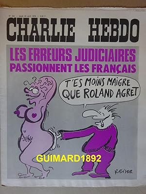 Charlie Hebdo n°286 6 mai 1976 Lecanuet : une gueule qu'on aimerait écraser à coups de tatane