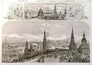 'GENERAL VIEW OF THE CITY OF MOSCOW FROM THE TERRACE OF THE KREMLIN'. A smaller view of the great...