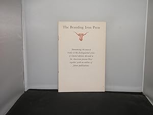 The Branding Iron Press (Evanston, Illinois) : Announcement of New Publications (circa 1955)