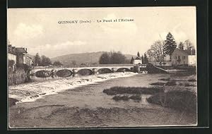 Carte postale Quingey, Le Pont et l` Ecluse
