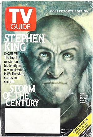TV Guide February 13-19, 1999: Stephen King Collector's Edition, Storm of the Century, Colm Feore...