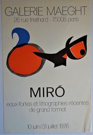 MIRO Eaux - Fortes et Lithographies Recentes De Grand Format: Exhibition Poster