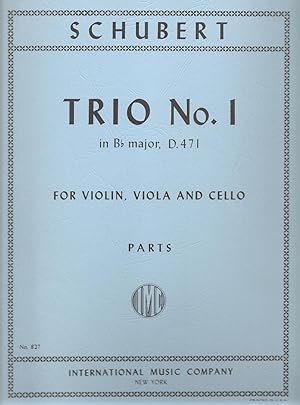 Trio No. 1 n Bb Major D. 471 for Violin, Viola and Cello Parts