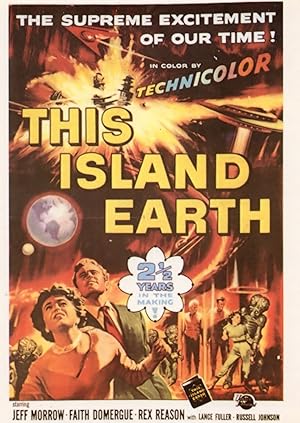 Esta Isla La Tierra This Island Earth Jeff Morrow Spanish Film Poster Postcard
