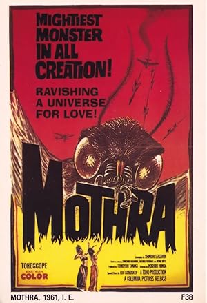 Mothra Giant Moth Horror B Movie Insect Poster Postcard
