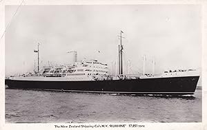 MV Ruahine New Zealand Shipping Company Ship Plain Back Postcard Photo