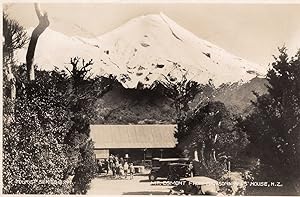 Dawson Falls House Mountain Mount Egmont Lodge New Zealand RPC Postcard