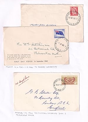 Massey University Palmerston North 4x Old Envelopes Postmarks Postcard