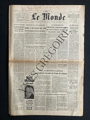 LE MONDE-N°7470-SAMEDI 18 JANVIER 1969-JEAN PAUL SARTRE