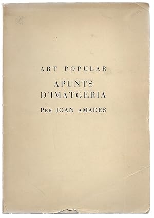 Apunts D'Imatgeria. Art Popular 1938 exemplar numerat nº-260/310