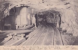 Gold Mines South African Main Reef Railway Crosscut Mining Antique Postcard