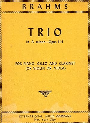 Clarinet Trio in A minor, Op.114 - for Clarinet (or Violin or Viola), Cello, and Piano [PIANO FUL...