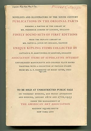 ILLUSTRATED [AUCTION] CATALOGUE OF A NOTABLE COLLECTION OF FIRST EDITIONS, COSTUME AND COLORED PL...