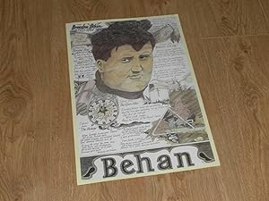 Brendan Behan, Irish Dramatist & Playwright, Large colour Poster.