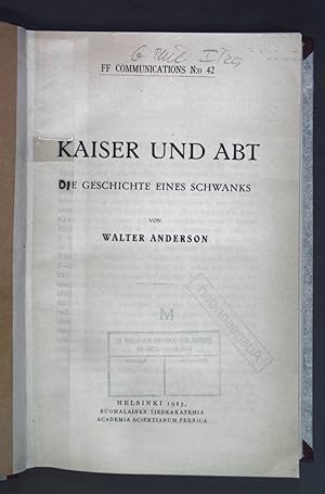 Kaiser und Abt: Die Geschichte eines Schwanks FF Communications: No. 42