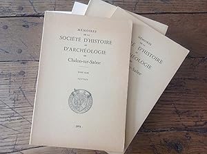 Mémoires de la société d'histoire et d'archéologie de CHALON-sur-SAONE ( 5 volumes )