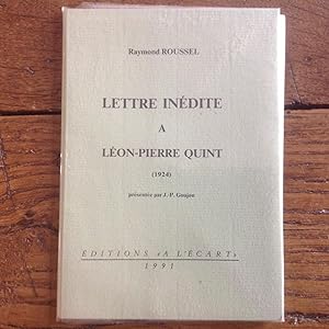 Lettre inédite à Léon-Pierre QUINT. (1924 )