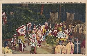 The War Dance Stand Rock Indian Ceremonial Wisconsin Dells Postcard