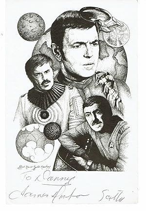 INSCRIBED PRINT SIGNED BY ACTOR JAMES DOOHAN, "SCOTTY" ON THE ORIGINAL STAR TREK, WITH HIS NAME A...