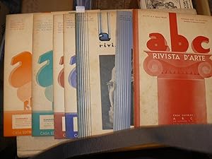 ABC Rivista d'arte. Anno IV (1935) numeri 4 e 12. Anno V (1936) numeri 5, 6, 7 e 8. Anno VII (193...