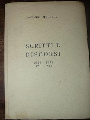 Scritti e discorsi 1926 -1941