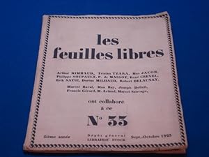 LES FEUILLES LIBRES N°33. 5ième Année. (Sept - Oct. 1923)
