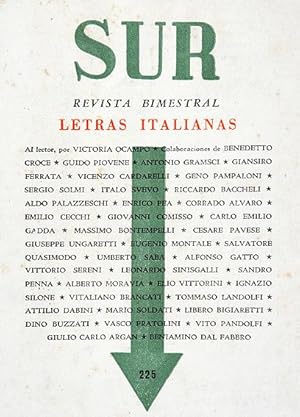 Revista SUR No. 225 Nov-Dic 1953 : Letras italianas. Benedetto Croce: Soliloquio ; Antonio Gramsc...