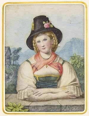 PORTRAIT OF A WOMAN FROM THE LOWER INN VALLEY IN HER TRADITIONAL COSTUME