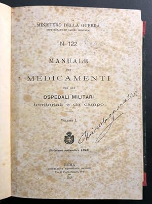 Manuale dei medicamenti per gli ospedali militari territoriali e da campo.