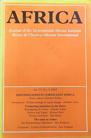Africa: Journal of the International African Institute 2003