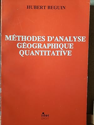 Méthodes d'analyse géographique quantitative