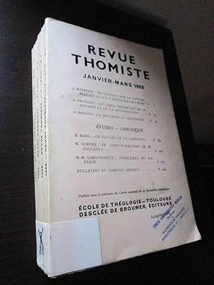 Revue Thomiste. Janvier - Decémbre 1968. 4 Bände (kpl. Jahrgang).