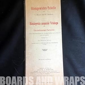 Atomgewichts-Tabelle atomic weight table molecular weights of inorganic compounds and conversion ...
