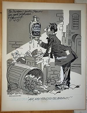 Original Political Cartoon - Dennis Renault. The Sacramento Bee. February 11, 1985.