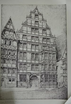 Fritz Goy: Das Leibnizhaus Hannover. (Signierter Kunstdruck)