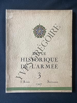 REVUE HISTORIQUE DE L'ARMEE-3 EME ANNEE-N°3-SEPTEMBRE 1947