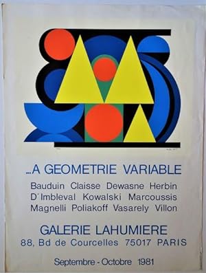 A Geometrie Variable, Galerie Lahumiere, Septembre - Octobre 1981: Exhibition Poster