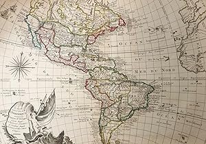 1765 1770 Map Carte géographique Atlas Amérique America