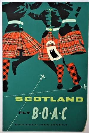 Scotland Fly B.O.A.C.: Travel Poster