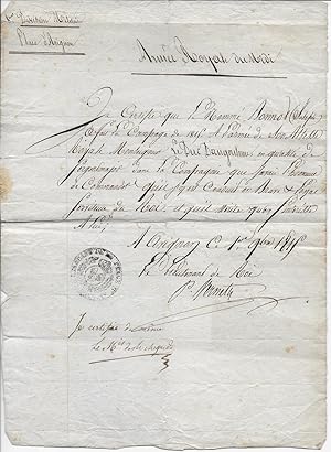 Certificat de 1815