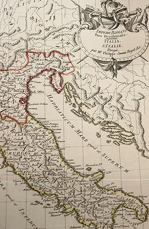 1765 1770 Map Carte géographique Atlas Italie Romaine