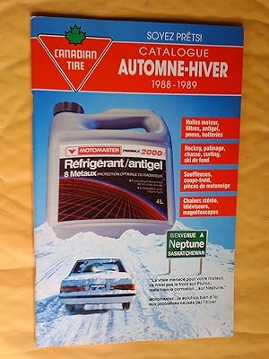 Canadian Tire. Catalogue automne/hiver 1988-1989