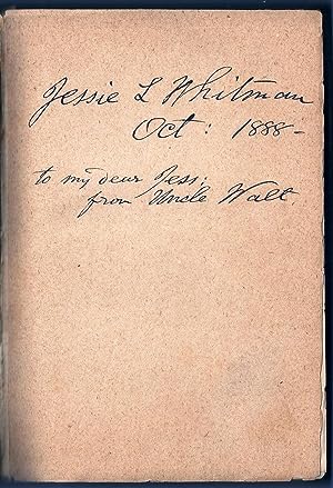 SPECIMEN DAYS IN AMERICA Inscribed by Whitman to his Niece